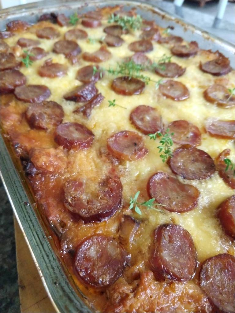 Lasanha de berinjela com calabresa NAtufood.